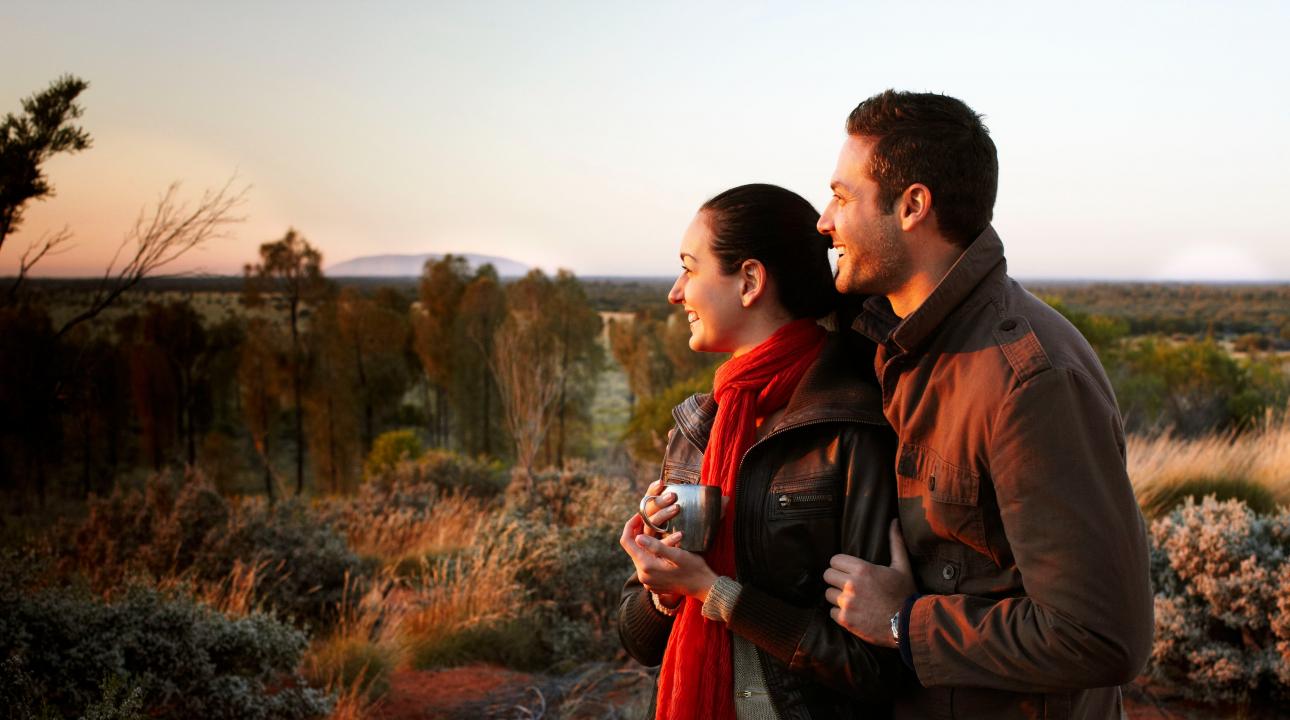Couple enjoying the sunset